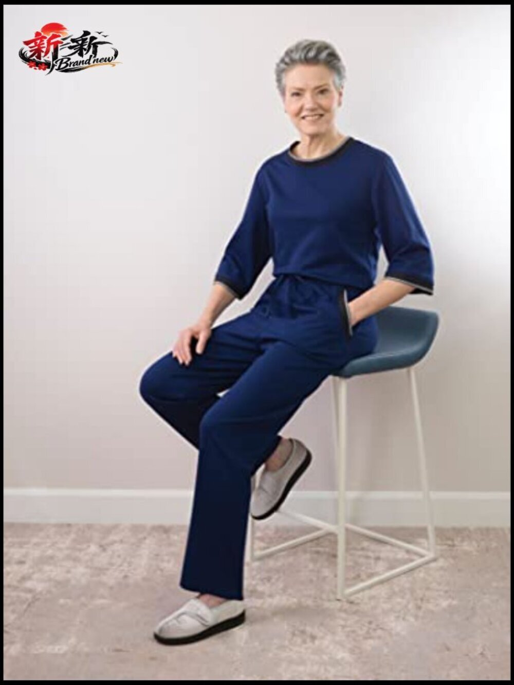 Adaptive Jumpsuit for Seniors with Back-Zip Anti-Strip Design - Picture 6 of 7